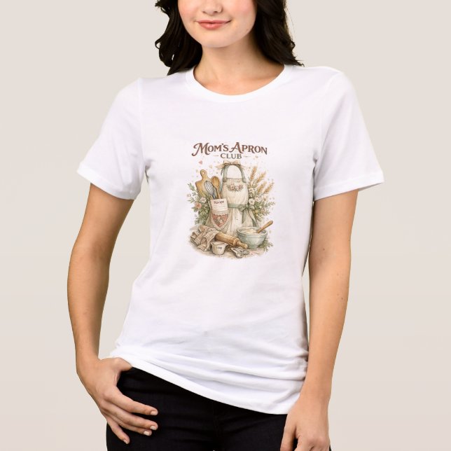 Clube de Avental de Mamãe Design de Camiseta de Co (Frente)