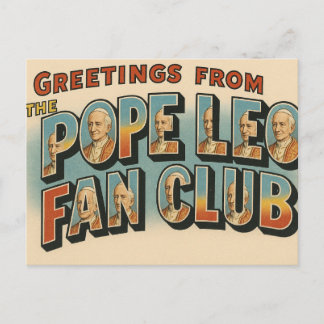 Clube de Fãs do Papa Leão Cartão Postal Estilo Vin