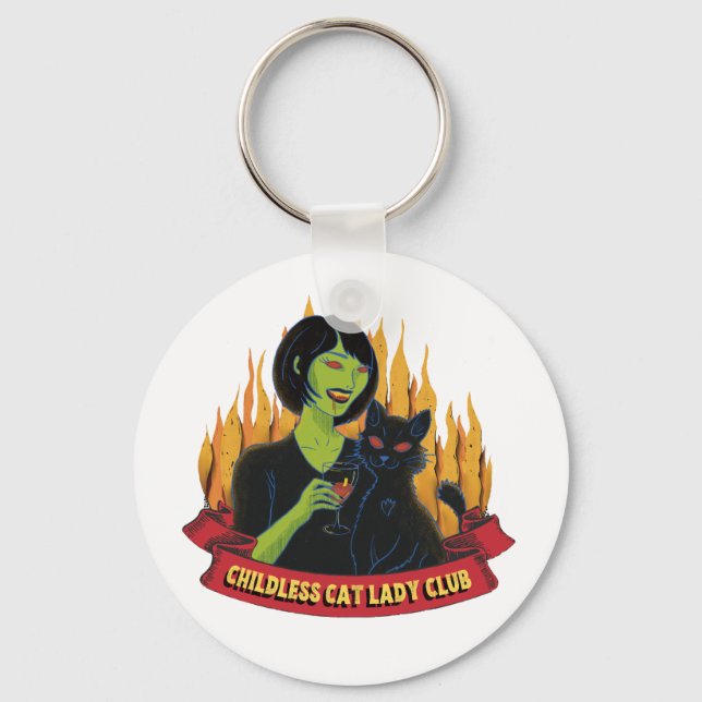 Clube de Lady Gato Sem Fios - Chaveiro (Frente)