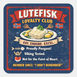 Clube de Lealdade ao Lutefisk Adesivos Noruegueses