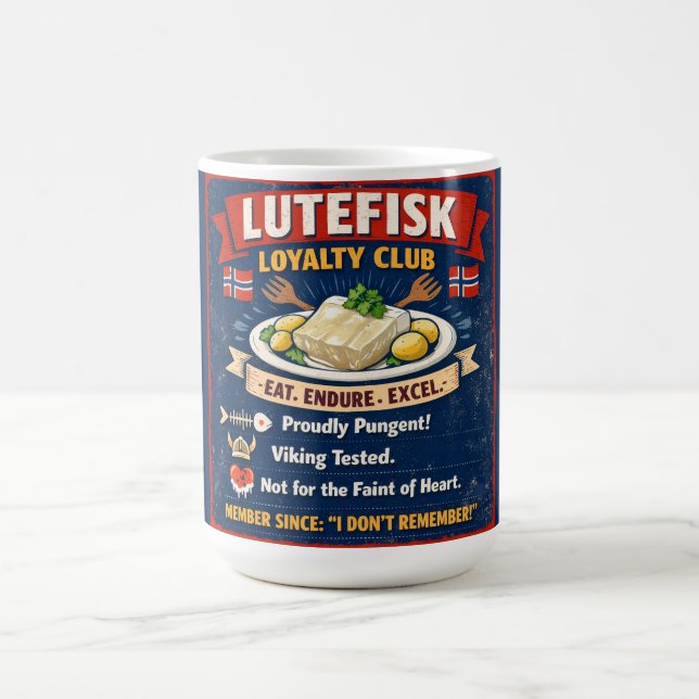 Clube de Lealdade ao Lutefisk Caneca de Café Norue (Centro)