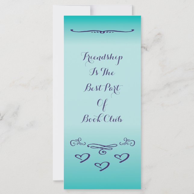 Clube de Livro - Marcador de Livro de Amizade (Verso)