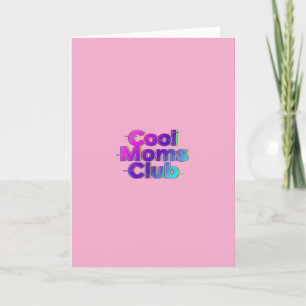 Clube de Mães Incríveis Neon Glitch Retro Cartão d