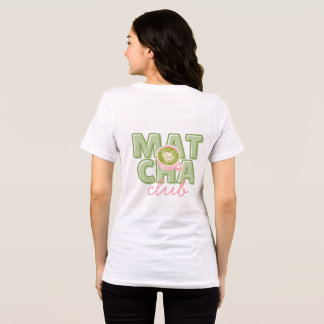 Clube de Matcha Verde e Rosa Estética Cute Impress