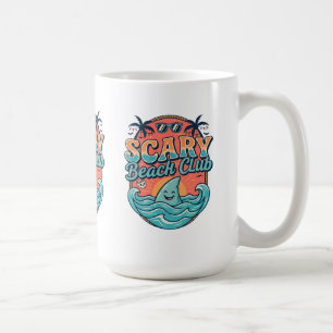 Clube de Praia Assustador Caneca de Café Vintage E