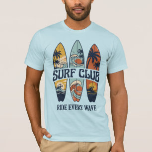 Clube de Surf Vintage Camiseta de Surf