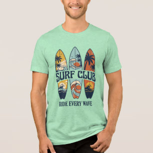 Clube de Surf Vintage Camiseta de Surf
