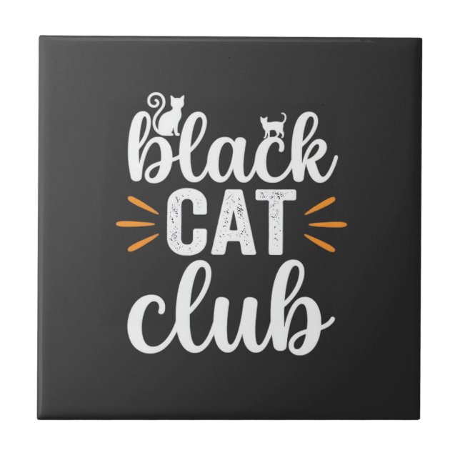 Clube do Gato Preto Design de Halloween (Frente)