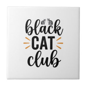 Clube do Gato Preto Design Vector para Amantes de