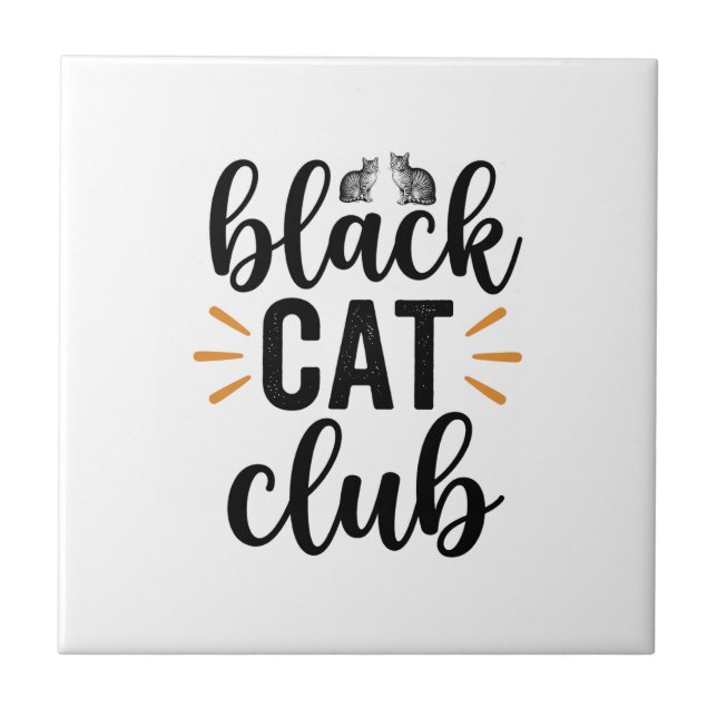 Clube do Gato Preto Design Vector para Amantes de  (Frente)