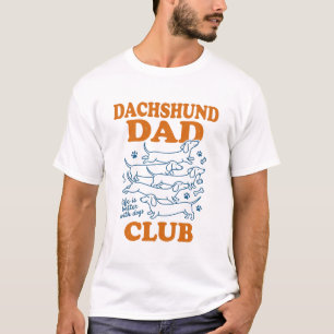 Clube do Pai Dachshund Camisa Vintage de Cachorro 