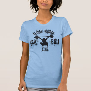 Clube forte do Barbell da mulher - camisa da