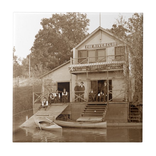 Clube Fox River Club, de 1880, Pesca Elgin (Frente)