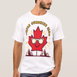 Clube Maple Sunshine Canadá Camiseta de Verão Fofa