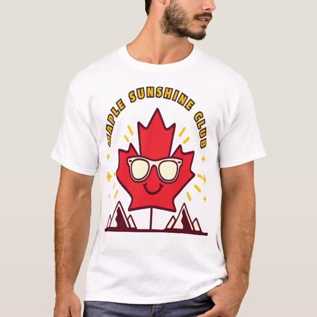 Clube Maple Sunshine Canadá Camiseta de Verão Fofa (Frente)
