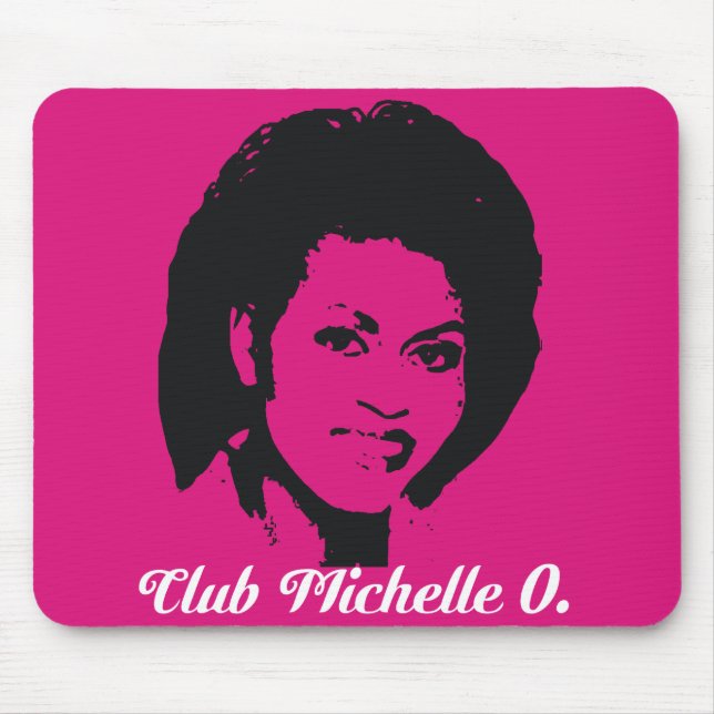 Clube Michelle Mousepad no rosa quente (Frente)