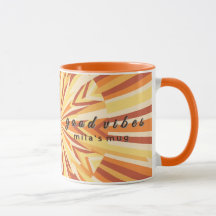 Clube Retro dos Anos 1970 Sunburst Caneca Monogram