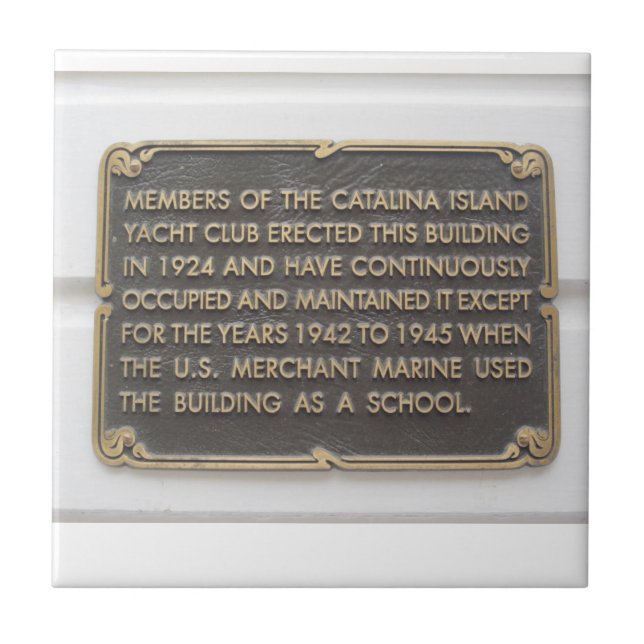 CLUBE YACH AZULEJO DA CATALINA ISLÂNDIA CERAMIC 19 (Frente)