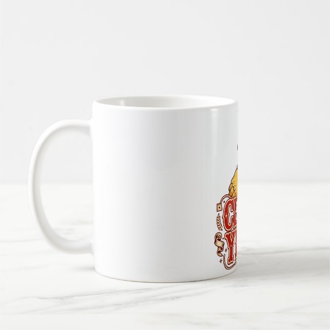 CLUCK SIM! Caneca de Café de Frango Engraçado (Esquerda)