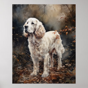 Clumber Spaniel Dog Art Impressão