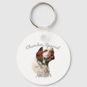 Clumber Spaniel Mãe 2 Chaveiro