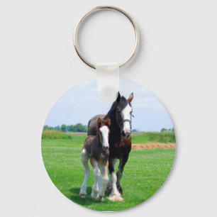 Clydesdale e chaveiro
