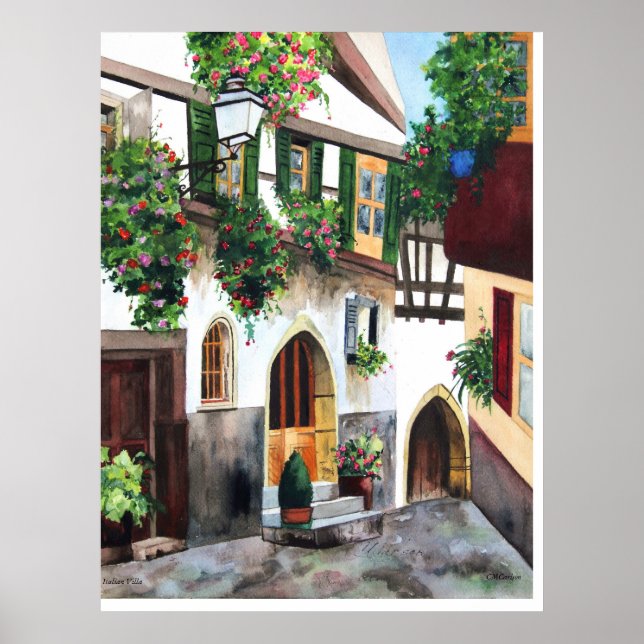 CMCarlson Itália Villa Poster (Frente)