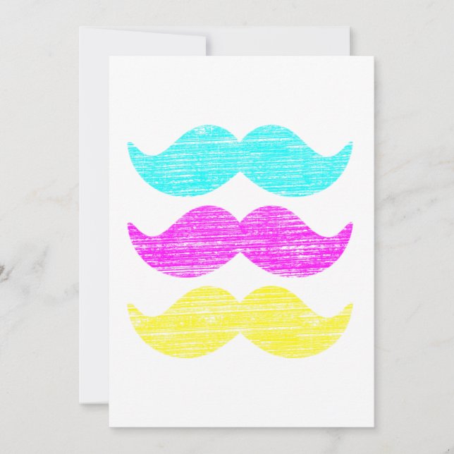 CMY Mustaches (estilo letterpress) (Frente)