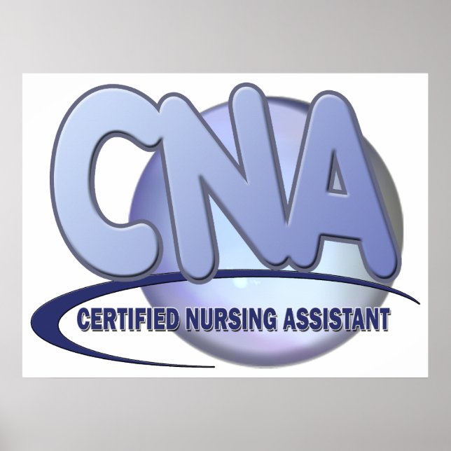 CNA BIG BLUE CERTIFED NURSING ASSISTANT POSTER (Frente)