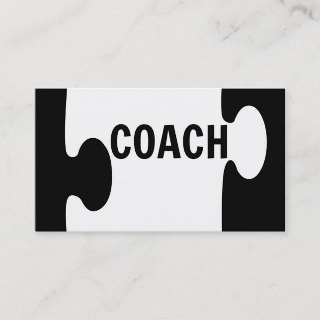 Coach Quebra-cabeça Piece Cartão de visita (Frente)