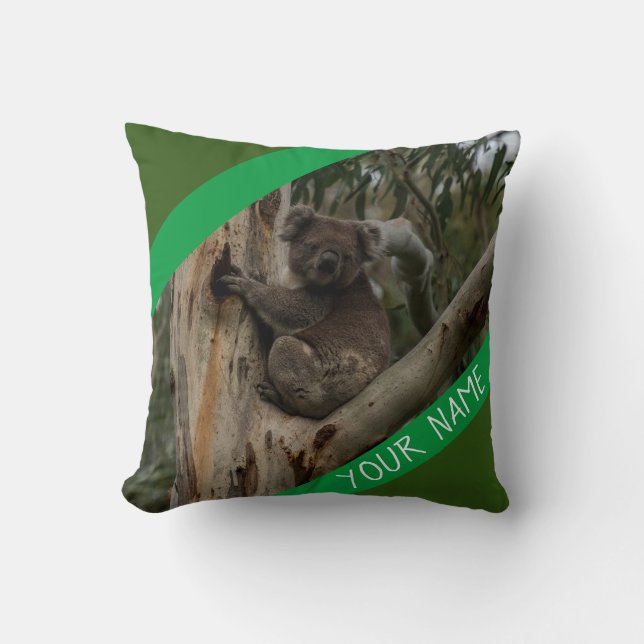 Coala Em Uma Árvore Austrália Almofada de Arremess (Frente)