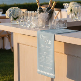 Coastal Bar Menu Wedding Reception Decor