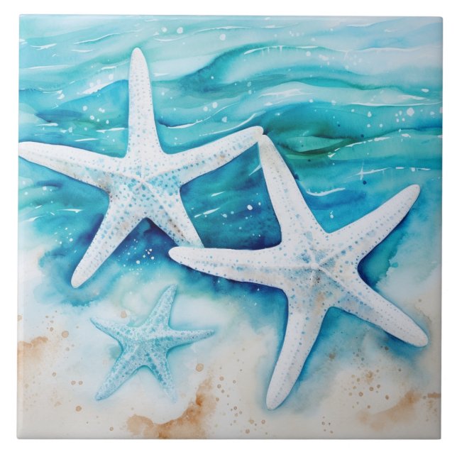 Coastal Beach Starfish Watercolor (Frente)