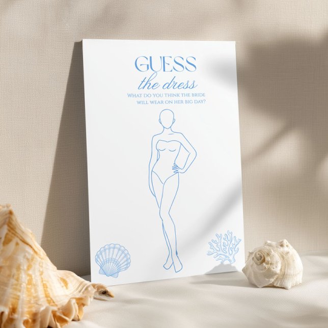 Coastal Bridal Shower Guess The Dress  (Criador carregado)