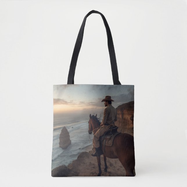 Coastal Cliff Tote Bag - Seaside Western Design (Frente)