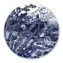 Coastal Escuro Azul-Vazio Conchas de Vida Oceano d