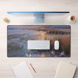 Coastal Sunset Lighthouse Desk Mat