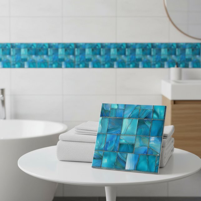 Coastal Turquoise Glass Mosaic (Criador carregado)