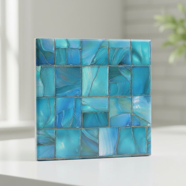Coastal Turquoise Glass Mosaic (Criador carregado)