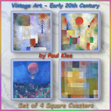 COASTER SET (4) - Art by Paul Klee (1879 - 1940)