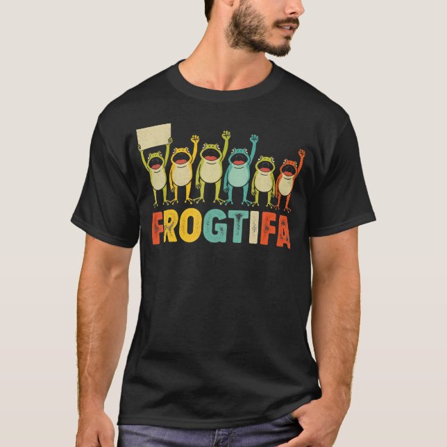 Coaxar Contra a Máquina Camisa Divertida de Rã de  (Frente)