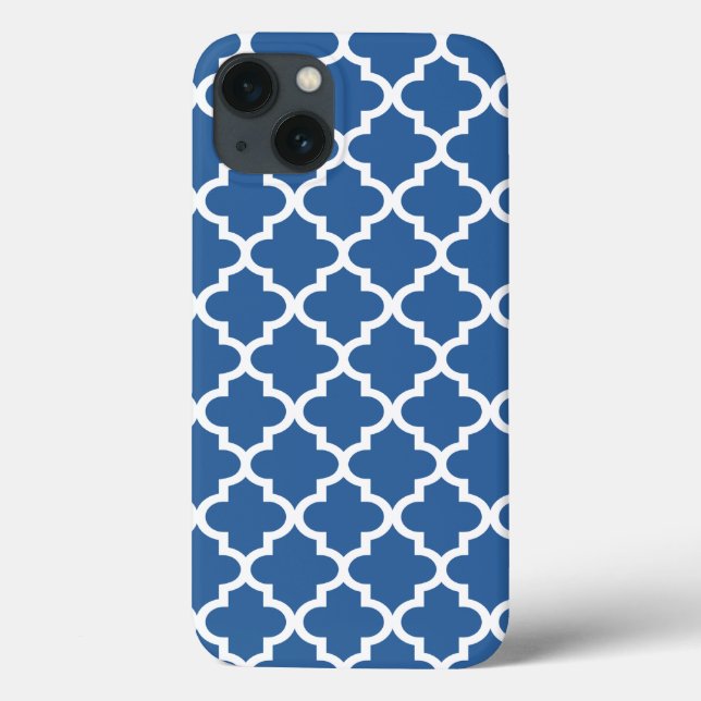 Cobalt Bright Blue Marroquino Azulejo Trellis (Verso)