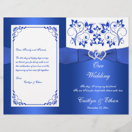 Cobalto Blue, White Floral Heart Program