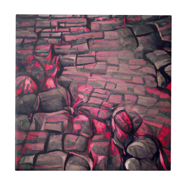 Cobblestones vermelho morte negra arte gráfica (Frente)