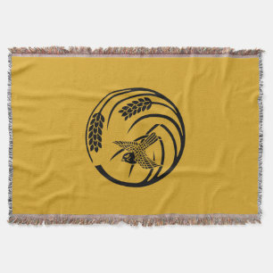 COBERTOR 一 本 稲 の 丸 に 雀