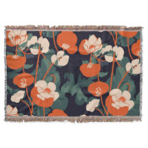 花柄ブランケット