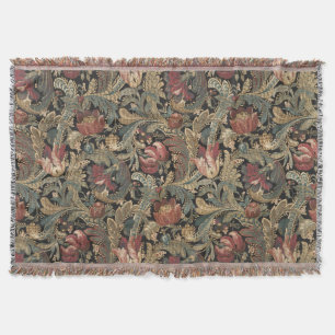 Cobertor 1918 Vintage Rich Floral Tapeçaria Brocade Damask