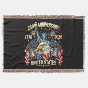 Cobertor 250 Anos de Aniversário Americano 1776-2026 Bandei