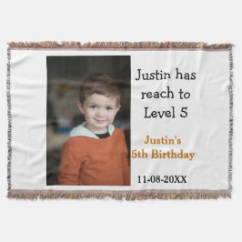 Cobertor 5 jogo de aniversário em data moderna