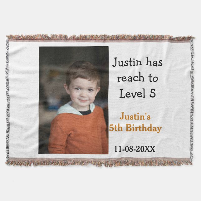 Cobertor 5 jogo de aniversário em data moderna (Frente)